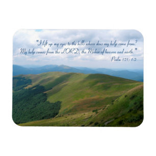 Inspirational Magnet Psalm 121; 1-2