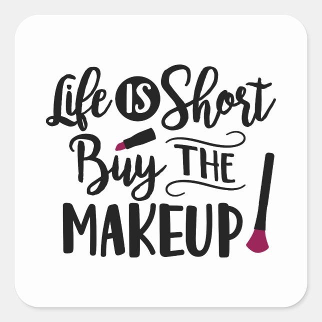 Inspirational makeup Artist sales Square Sticker (Front)