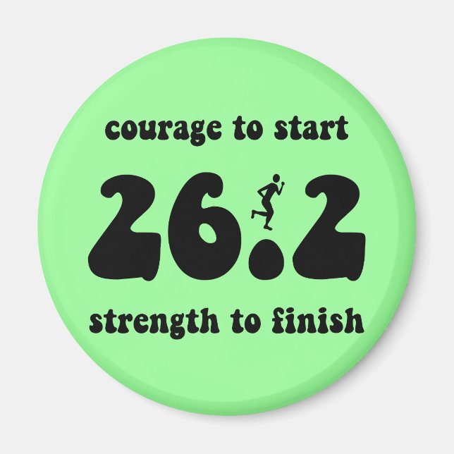 Inspirational marathon magnet (Front)