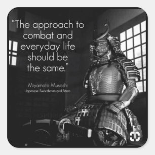 Inspirational Martial Arts Words - Combat and Life Square Sticker