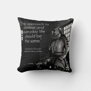 Inspirational Martial Arts Words - Combat and Life Throw Pillow