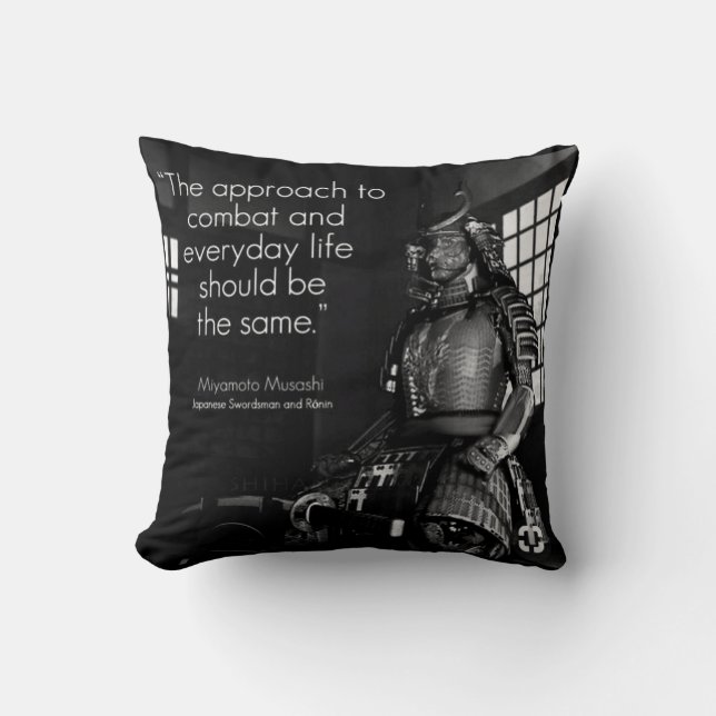 Inspirational Martial Arts Words - Combat and Life Throw Pillow (Front)
