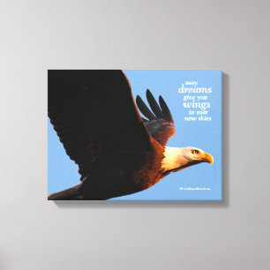 Inspirational "May Dreams Give You Wings ..." Canvas Print