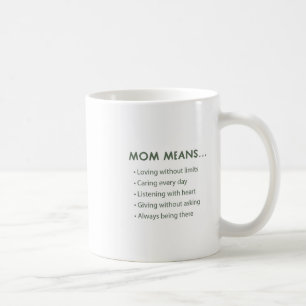 Inspirational Meaning Of Mom Floral Wrap Coffee Mug
