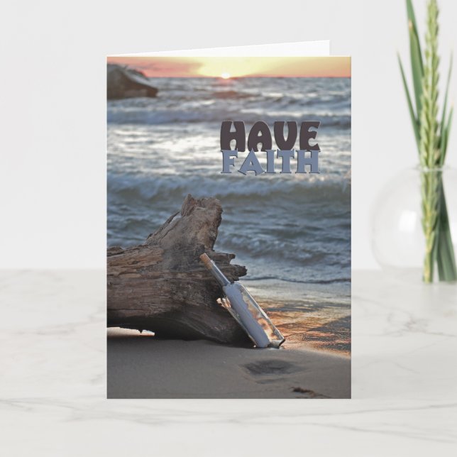 Inspirational Message in Bottle Card (Front)