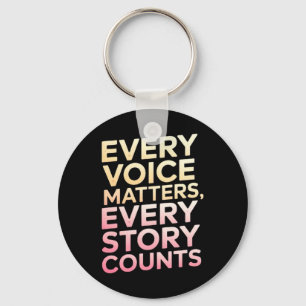 Inspirational Message In Gradient Text Sticker Keychain