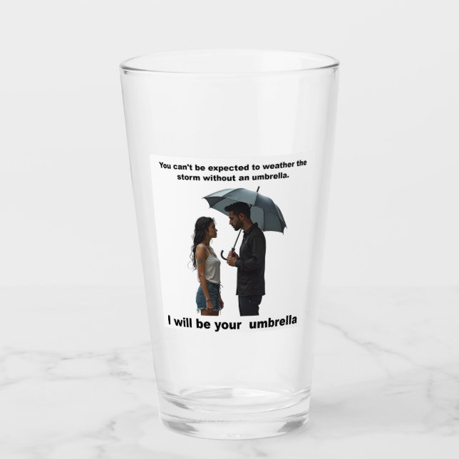 Inspirational message on a clear glass (Front)