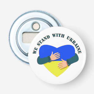 Inspirational message We stand with Ukraine Bottle Opener