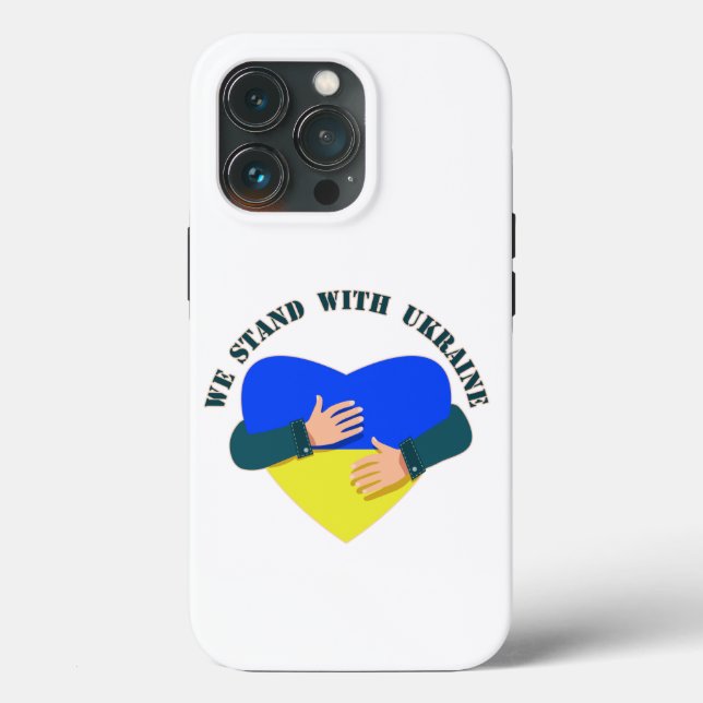 Inspirational message We stand with Ukraine   Case-Mate iPhone Case (Back)