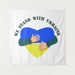 Inspirational message We stand with Ukraine Tapestry