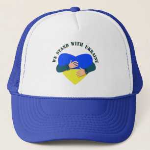 Inspirational message We stand with Ukraine Trucker Hat