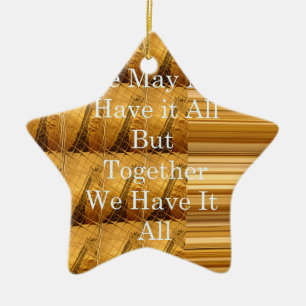 Inspirational Message with African Wildlife Design Ceramic Ornament