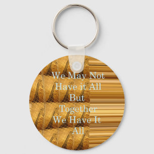 Inspirational Message with African Wildlife Design Keychain
