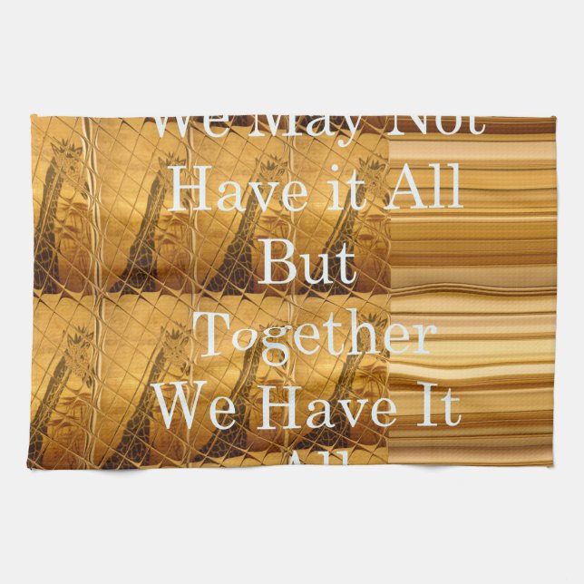 Inspirational Message with African Wildlife Design Kitchen Towel (Horizontal)