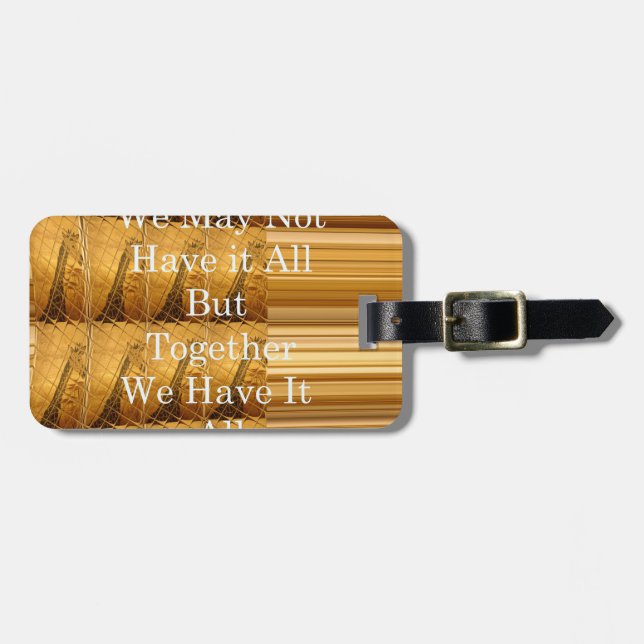 Inspirational Message with African Wildlife Design Luggage Tag (Front Horizontal)