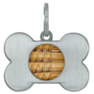 Inspirational Message with African Wildlife Design Pet Tag