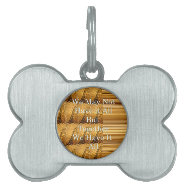 Inspirational Message with African Wildlife Design Pet Tag (Front)