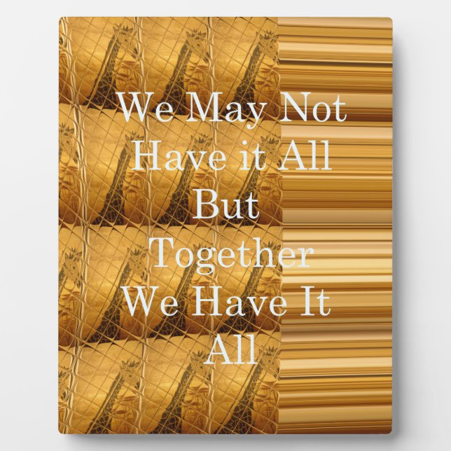 Inspirational Message with African Wildlife Design Plaque (Front)