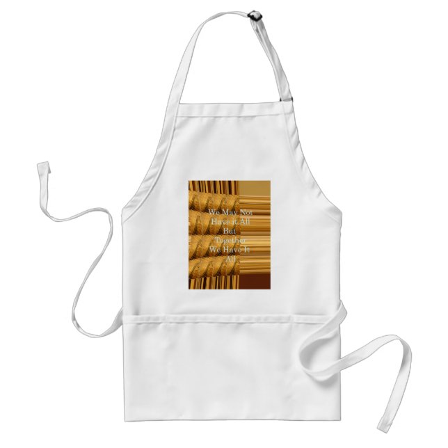 Inspirational Message with African Wildlife Design Standard Apron (Front)