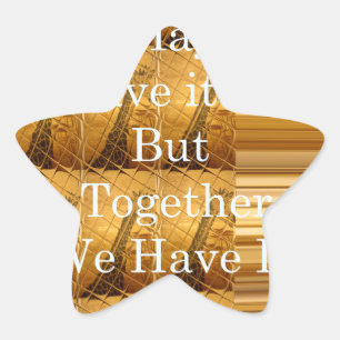 Inspirational Message with African Wildlife Design Star Sticker