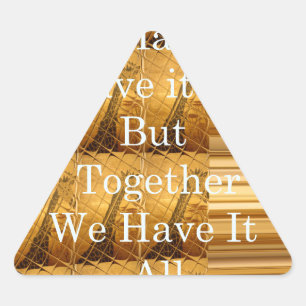 Inspirational Message with African Wildlife Design Triangle Sticker