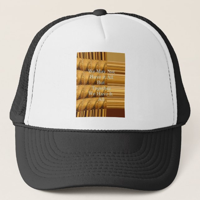 Inspirational Message with African Wildlife Design Trucker Hat (Front)