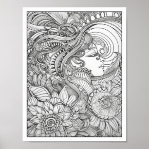 Inspirational/Mindfulness Adult Coloring Poster