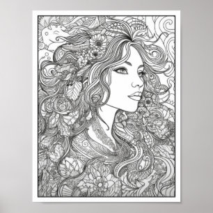 Inspirational/Mindfulness Adult Colouring Poster