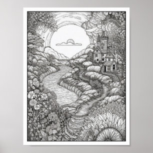 Inspirational/Mindfulness Adult Colouring Poster