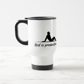 Inspirational Minimal Mindfulness Silhouette Quote Travel Mug