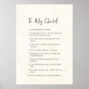 Inspirational Mom to Child Poster