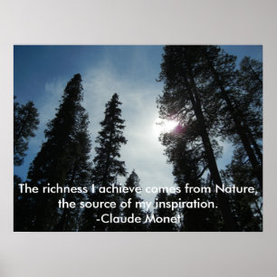 Inspirational Monet Nature Poster