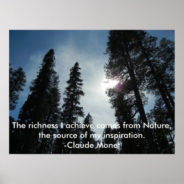 Inspirational Monet Nature Poster (Front)