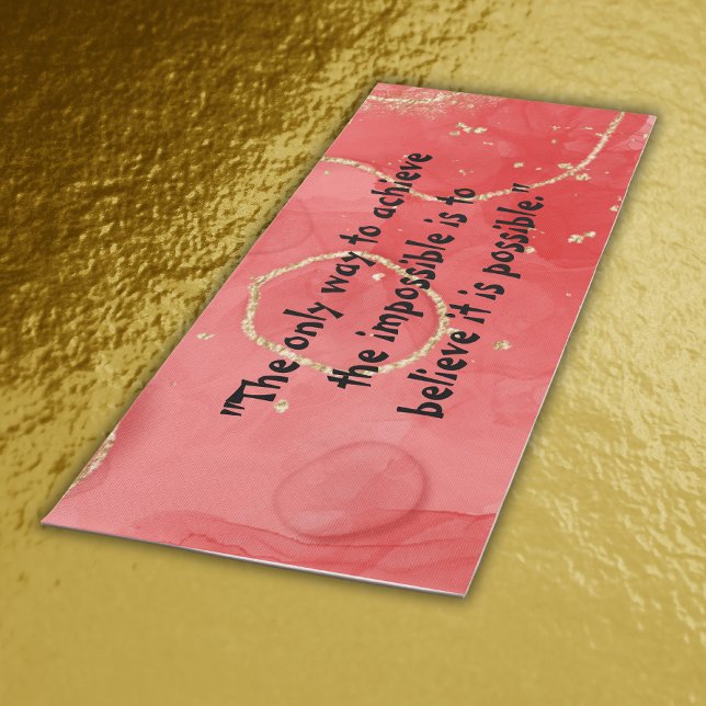 Inspirational Monogram: Black on Red | Yoga Mat (Creator Uploaded)