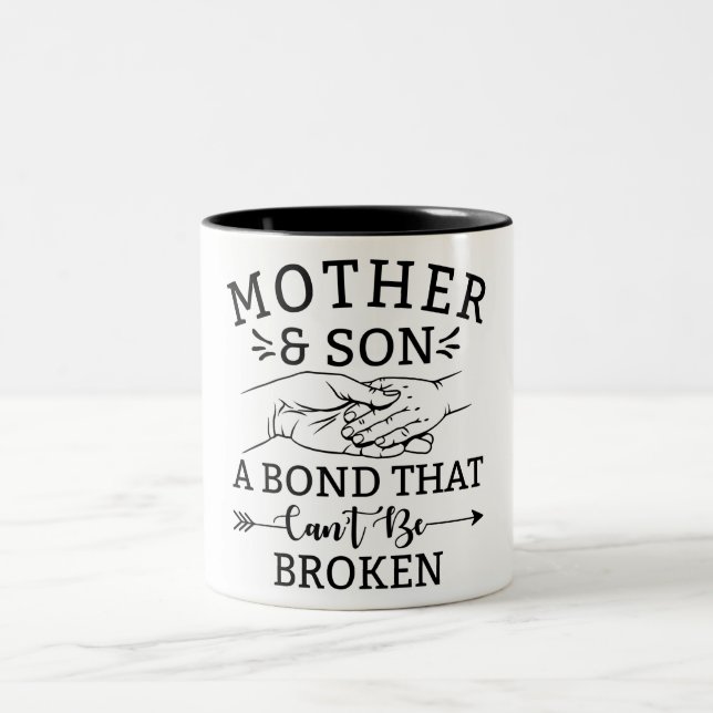 Inspirational Mother And Son Two-Tone Coffee Mug (Center)