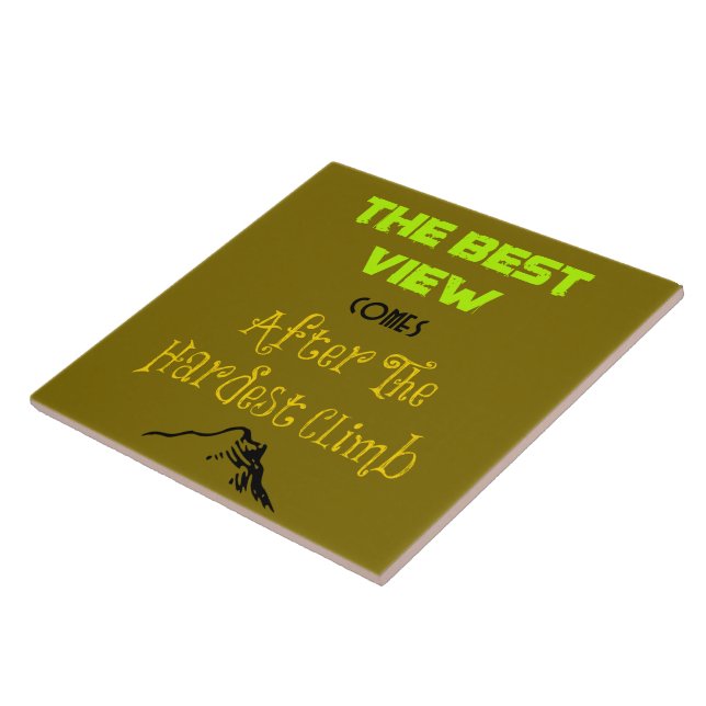 Inspirational Motivating Hiking Quote Typography Tile (Side)