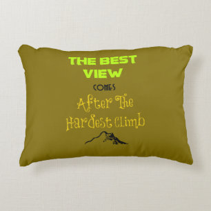 Inspirational Motivating Quote Typography Accent Pillow