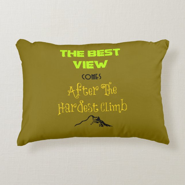 Inspirational Motivating Quote Typography Accent Pillow (Front)