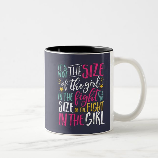 Inspirational Motivation Quote Strong Woman Girl Two-Tone Coffee Mug (Right)