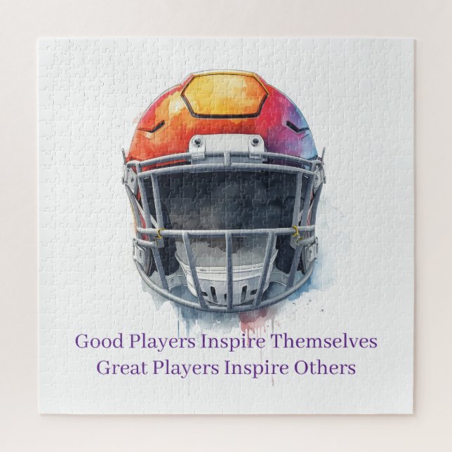 Inspirational Motivational Football Helmet  Jigsaw Puzzle (Vertical)