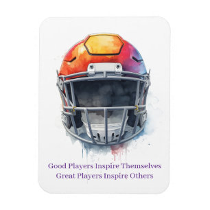 Inspirational Motivational Football Helmet  Magnet