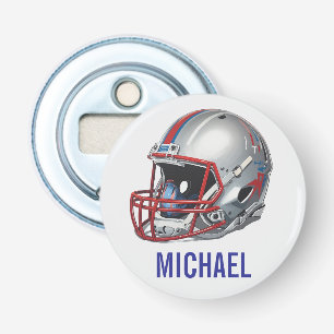 Inspirational Motivational Football Helmet Name Bottle Opener