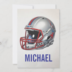 Inspirational Motivational Football Helmet Name Holiday Card
