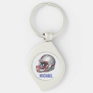 Inspirational Motivational Football Helmet Name Keychain