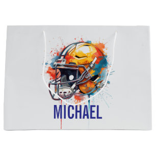 Inspirational Motivational Football Helmet Name Large Gift Bag