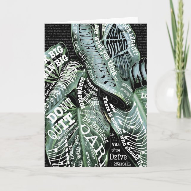 Inspirational Motivational LIFE quotes Card (Front)