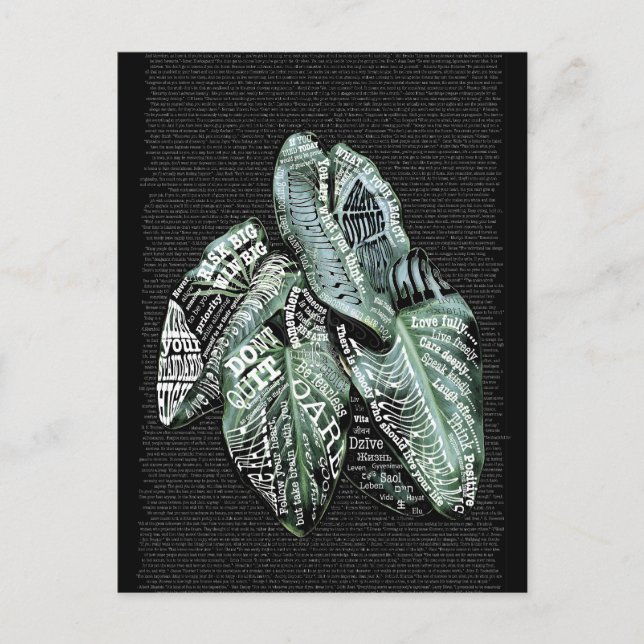 Inspirational Motivational LIFE quotes Postcard (Front)