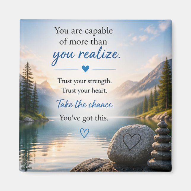 Inspirational Motivational  Magnet (Front)