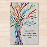 Inspirational Motivational Quote Tree Poster<br><div class="desc">This decorative poster features a mosaic tree in rainbow colours and space for you to add your own inspiring quote. Use the Customize Further option to change the text size, style or colour if you wish. Because we create our own artwork you won't find this exact image from other designers....</div>