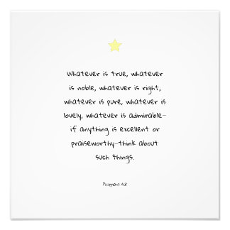 Inspirational Motivational Scripture Bible Quote Photo Print